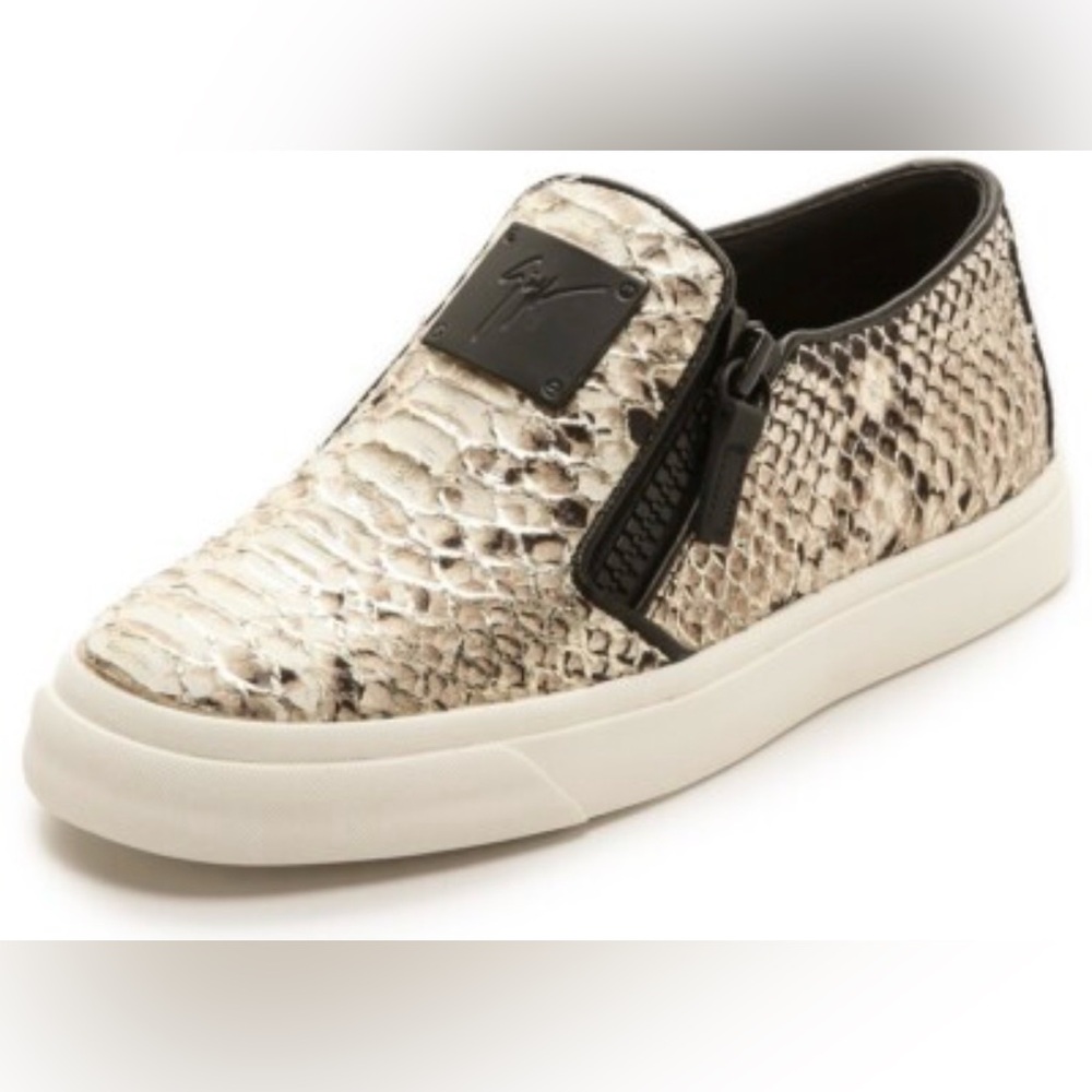 Giuseppe Zanotti Python Embossed Leather Devon Sn… - image 1